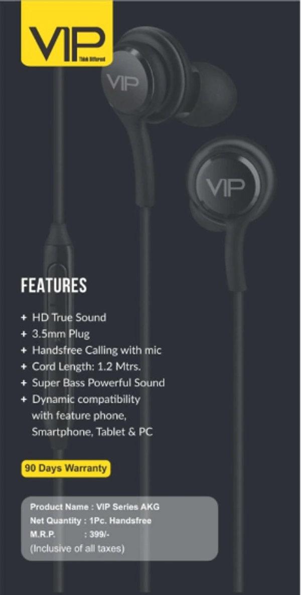 VIP AKG Wired In the Ear With mic